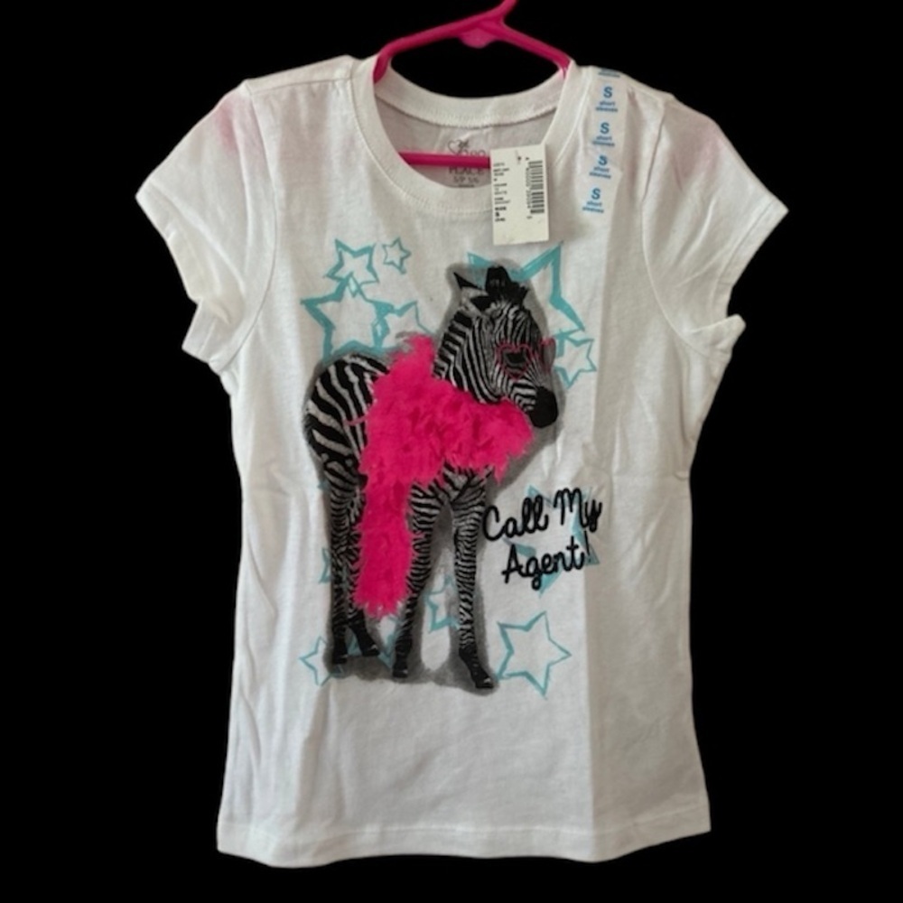(NWT) The Children’s Place “Call My Agent” Tee in White, Small (5/6)